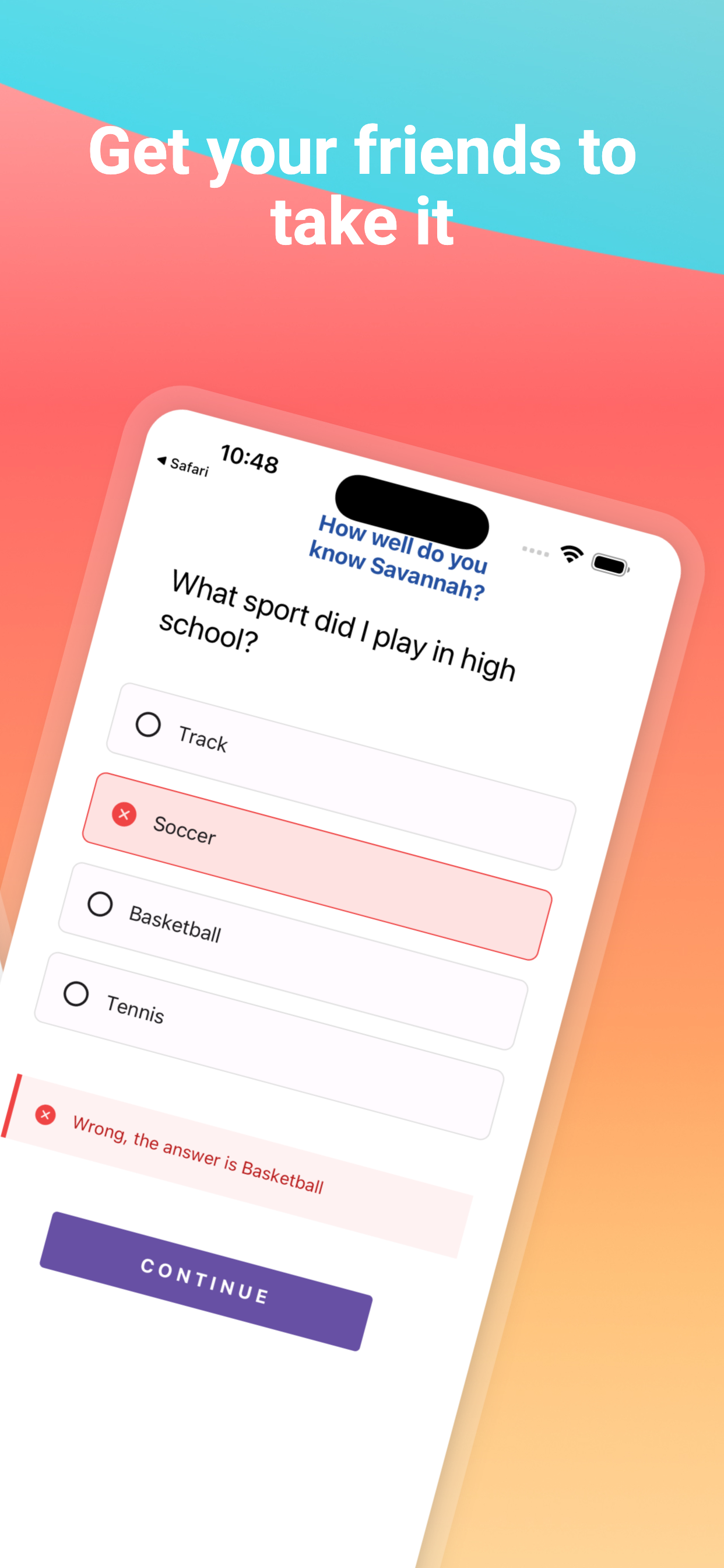 Get your friends to take it